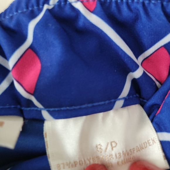 EP Pro Golf Skirt Skort Pink/Blue Geometric Print Pink Trim  Small Athletic - Picture 3 of 5